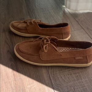 Vans Women’s Tan Suede Boat Shoes